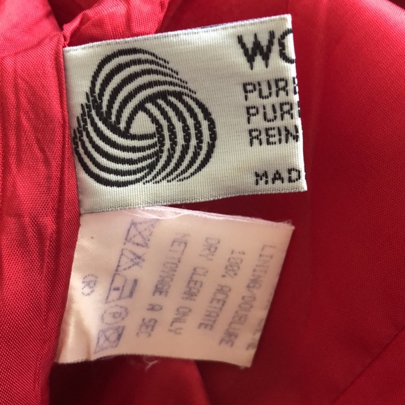 CELINE Pure Wool Red Dress Size 4 - Picture 10 of 14